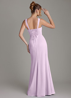 Azazie Agustina Bridesmaid Dresses Frosted Lilac Mermaid Corset Chiffon Dress image7