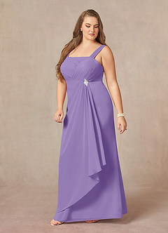 Azazie Weisz Mother of the Bride Dresses Tahiti A-Line Square Neckline Pleated Chiffon Dress image5