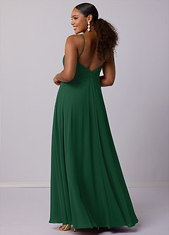 Barbie ♥ Azazie Bridesmaid Dresses Dark Green A-Line Chiffon Dress image8
