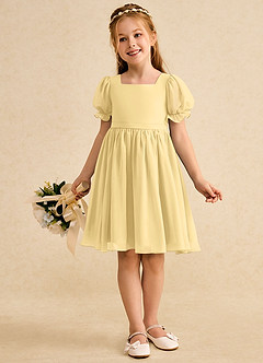 Azazie Jolie Flower Girl Klänningar Klä A-Line i Chiffong med ärmar image4