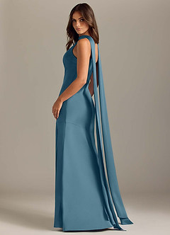 Azazie Kinsley Bridesmaid Dresses Bermuda Mermaid Side Slit Stretch Satin Dress image6