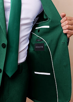 front James Emerald Structured Stretch 3-piece suit
