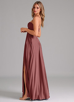 Azazie Tyla Bridesmaid Dresses Amethyst A-Line Sweetheart Neckline Stretch Satin Dress image7