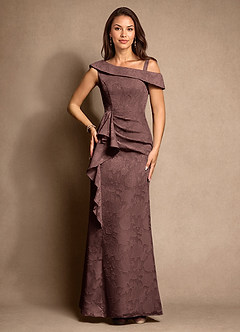 Azazie Hamptons Mother of the Bride Mekot A-linja Pliseerattu Floral Burnout Lattian pituus Pukeutua image6