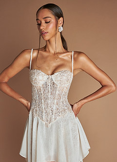 Ariana Vanilla Mini Dress & Veil image4