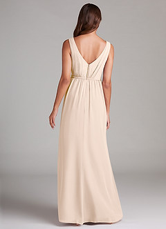 Azazie Tanicia Bridesmaid Dresses White Alabaster A-Line Pleated Chiffon Dress image7