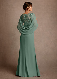 Azazie Santa Clara Mother of the Bride Dresses Eucalyptus A-Line Lace Dress image2