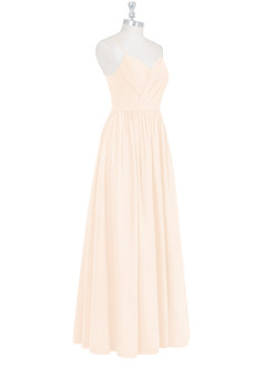 Azazie Cora Bridesmaid Dresses Pearl Pink A-Line Pleated Chiffon Dress image54