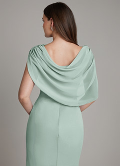 Azazie Hadley Brautjungfernkleider Meerjungfrau-Linie Plissee Chiffon Kleid Agave image7