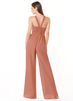 Azazie Berdie Abiti da Damigella Tuta in Chiffon con Scollo Halter Più Tagliato image2