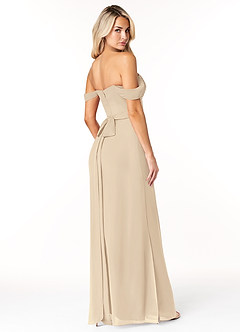 Azazie Joretta Bridesmaid Dresses Champagne A-Line Sweetheart Neckline Chiffon Convertible Dress image5