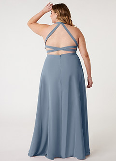 Azazie Clarice Bridesmaid Dresses Twilight A-Line Halter Chiffon Dress image9