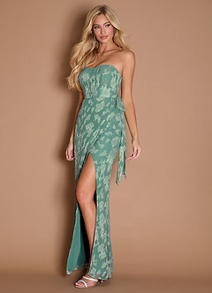 Edith Silver Green Maxi Dress image5