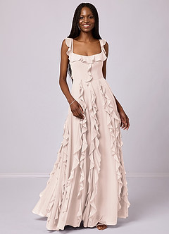 Barbie ♥ Azazie Bridesmaid Dresses Rose Petal A-Line with Pockets Chiffon Dress image4