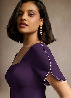 Ester White Pearl Sleeve Midi Dress image5