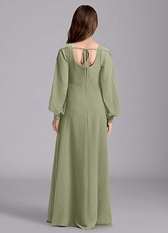 Azazie Bondi Junior Klänning av A-Line i Chiffong Blouson image2