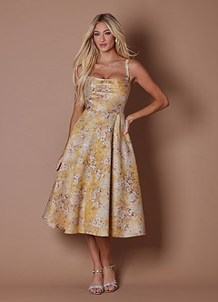 Abito Midi Oro D'epoca Maggy image6