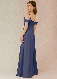 Azazie Kaitlynn Junior Stormy A-Line Off the Shoulder Chiffon Dress image5