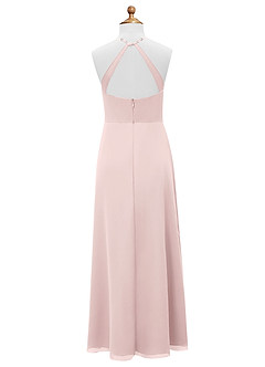 Azazie Davis Junior A-Linie Chiffon Kleid Zartrosa image8