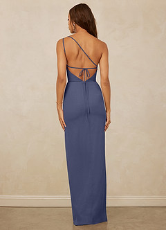 Christian Siriano Bridal for Azazie 1003 Bridesmaid Dresses Stormy Sheath One Shoulder Chiffon Dress image2