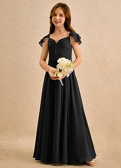 Azazie Meimei Girls Formal Flower Girl Klänningar Klä A-Line i Chiffong Plisserad image1
