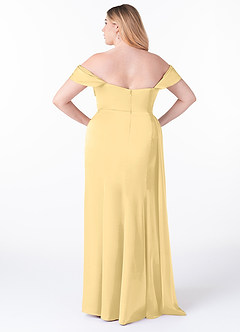 Azazie Amyra Bridesmaid Dresses Butter Mermaid Off the Shoulder Stretch Satin Convertible Dress image10
