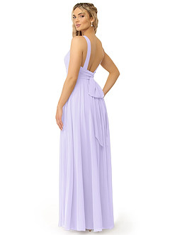 Azazie Kora Bridesmaid Dresses Lilac A-Line Pleated Chiffon Dress image5