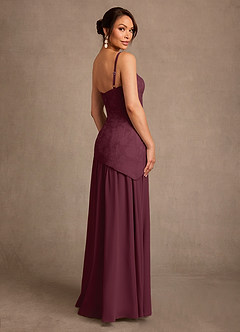 Azazie Flossie Mother of the Bride Dresses Cabernet A-Line Pleated Chiffon Dress image5