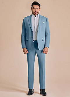 front James Light Blue Structured Stretch Dress Pants