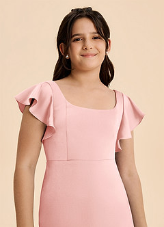 Azazie Demi Junior Klänning av Sjöjungfru i Stretch Satin Rosett image6