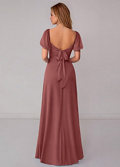 Azazie Fatima Bridesmaid Dresses Amethyst A-Line with Pockets Chiffon Dress image5