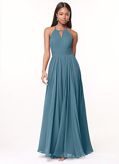 Azazie Cherish Bridesmaid Dresses Bermuda A-Line Pleated Chiffon Dress image4