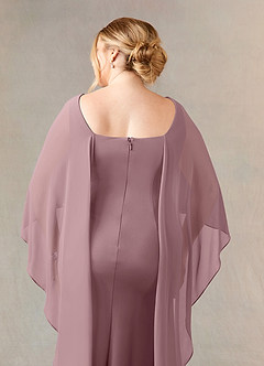 Azazie Dion Mother of the Bride Mekot Vaippa Scoop Stretch Crepe Lattian pituus Pukeutua image13
