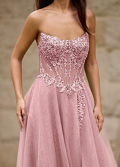 Brilliance Rosa Glitzerndes Ballkleid image5