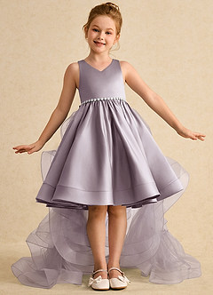 Azazie Julietta Robe Demoiselle D'honneur Fillette Robe Princesse en Tulle Convertible Crépuscule image2