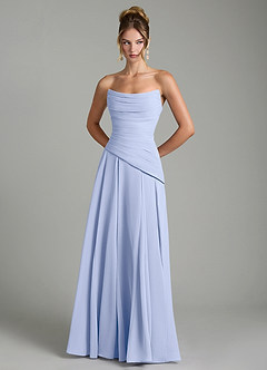Azazie Gabriela Bridesmaid Dresses Ice A-Line Corset Chiffon Dress image7