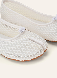 front Ballerines Tabi Fold à bout fendu en maille