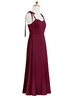 Azazie Rosey Junior Mulberry A-Line Sweetheart Neckline Stretch Satin Dress image11
