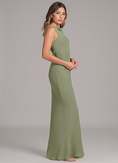 Azazie Allettie Bridesmaid Dresses Pistachio Mermaid Chiffon Dress image7
