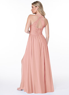 Azazie Jaclyn Bridesmaid Dresses Rosette A-Line Pleated Chiffon Dress image12