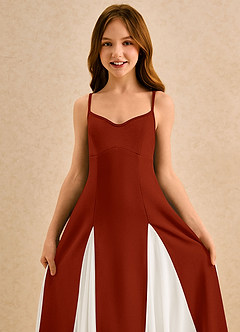 Azazie Mousey Girls Formal Flower Girl Klänningar Klä A-Line i Stretch crepe Älskling Halsringning image6