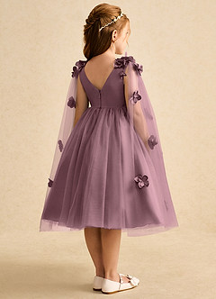 Azazie Staria Robe Demoiselle D'honneur Fillette Robe Princesse en Tulle Rayé Mauve Vintage image9