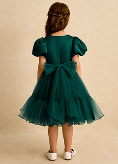 Azazie Cocoa vestidos de niña de las flores Vestido de Pino de Tul de Princesa con Plisado image6