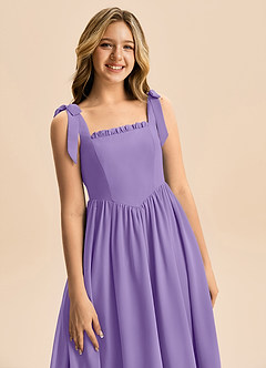 Azazie Delia Junior Abito A-Line in Chiffon Fiocco Tahiti image2