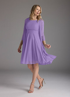 Azazie Sunny Mother of the Bride Dresses Tahiti A-Line Pleated Mesh Dress image1