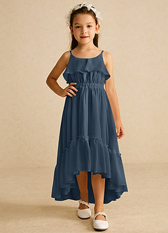 Azazie Karmen Flower Girl Dresses Neptune A-Line Ruched Chiffon Dress image5