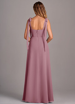 Azazie Debra Bridesmaid Dresses Vintage Mauve A-Line with Pockets Chiffon Convertible Dress image3
