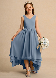 Azazie Kitten Junior Formal Flower Girl Dresses Twilight A-Line Chiffon Dress image4