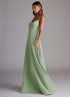 Azazie Marley Bridesmaid Dresses Dusty Sage A-Line Off the Shoulder Chiffon Convertible Dress image6
