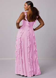Barbie ♥ Azazie Bridesmaid Dresses Candy Pink A-Line with Pockets Chiffon Dress image8